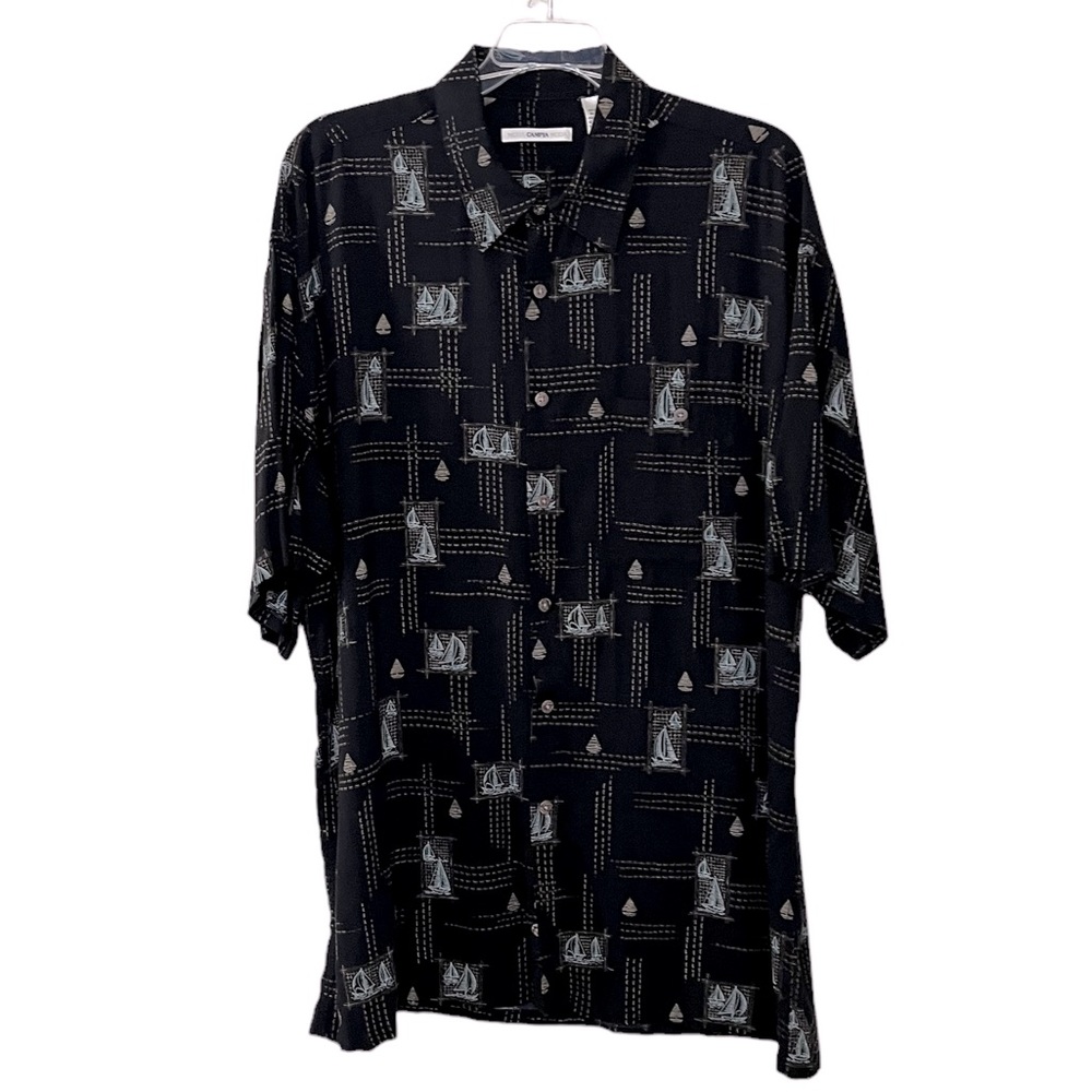 Moda Campia Moda Sailboat Button Down Hawaiian Shirt